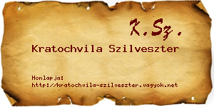 Kratochvila Szilveszter névjegykártya